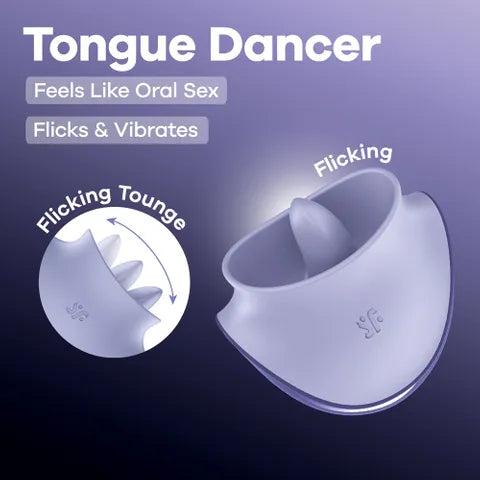 Satisfyer Tongue Dancer - Purple USB Rechargeable Flicking Stimulator