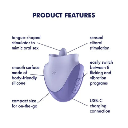 Satisfyer Tongue Dancer - Purple USB Rechargeable Flicking Stimulator