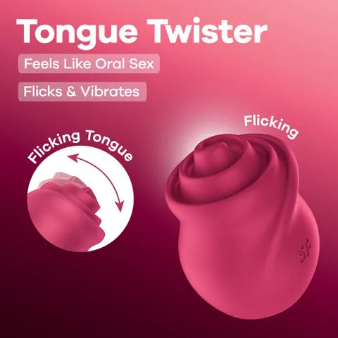 Satisfyer Tongue Twister - Pink USB Rechargeable Stimulator