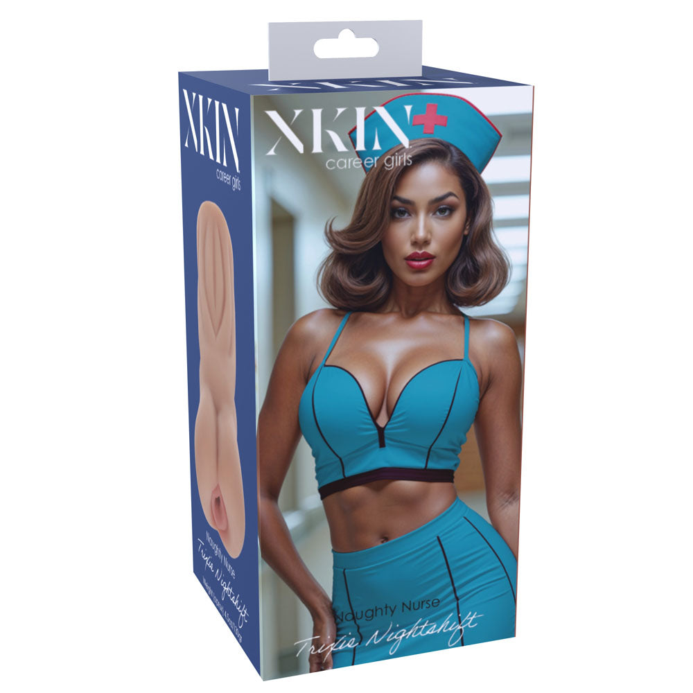 XKIN PinUp Girls - Trixie Nightshift - Tan 12 cm Vagina Stroker - XKN002TAN