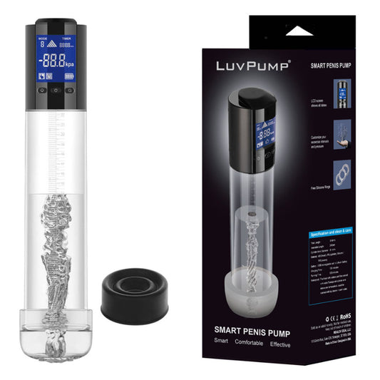 LuvPump Smart Penis Pump - Clear USB Rechargeable Automatic Penis Pump - ZD-05-09