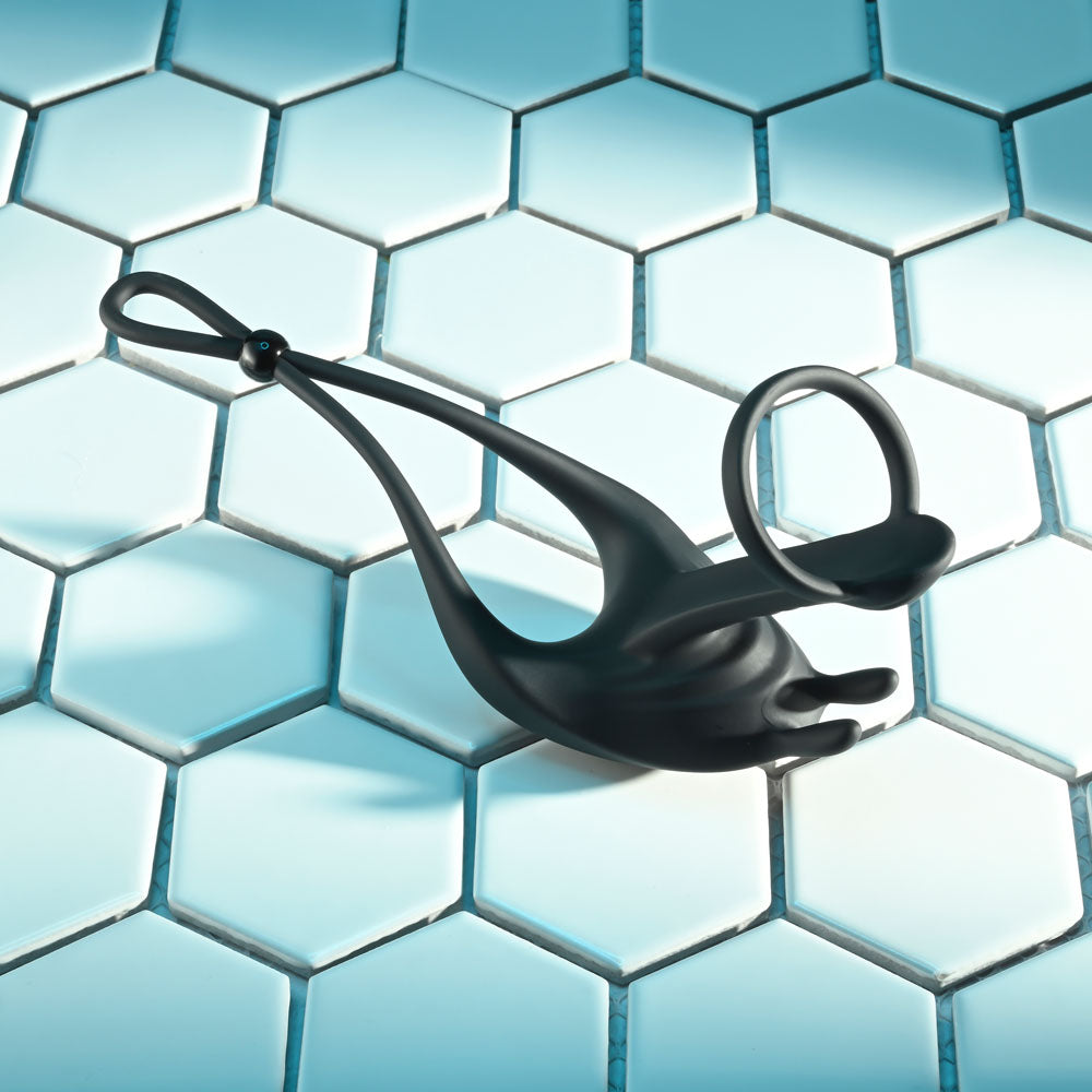 Zero Tolerance SADDLE UP - Black USB Rechargeable Vibrating Cock & Ball Rings-ZE-RS-3694-2