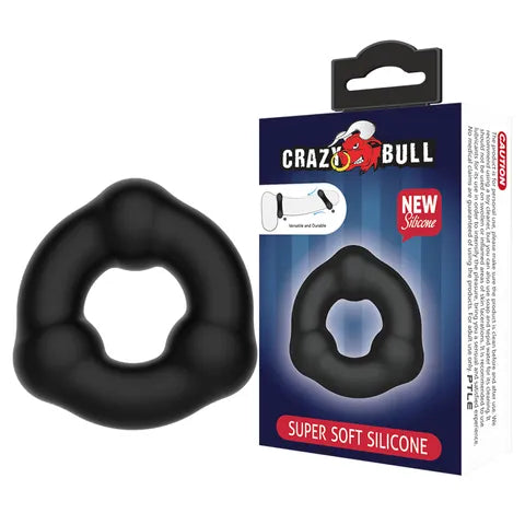 CRAZY BULL Beaded Cock Ring - Black